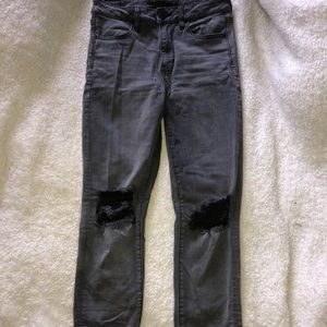 Dark grey skinny jeans